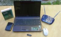 Computer con antivirus e modem a fianco